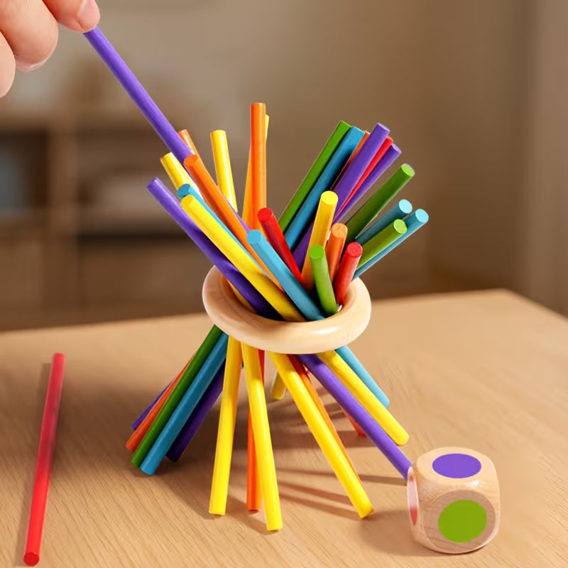 3in1 Holz Kugel und Stöckchen Geschicklichkeits Spiel