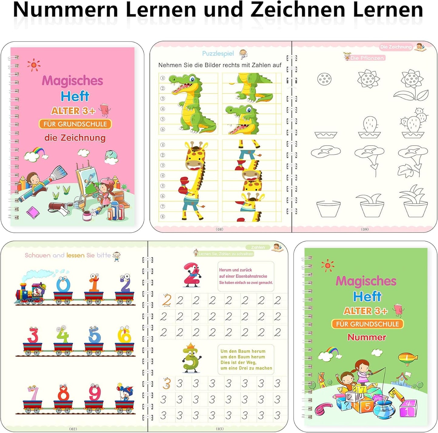 Magisches Heft – 4 magische Lernhefte