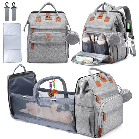 2in1 Baby Rucksack mit integriertem Wickelbett