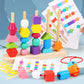 Montessori Formen & Faden Spielzeug