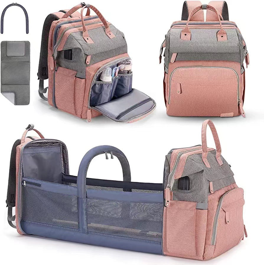 2in1 Baby Rucksack mit integriertem Wickelbett
