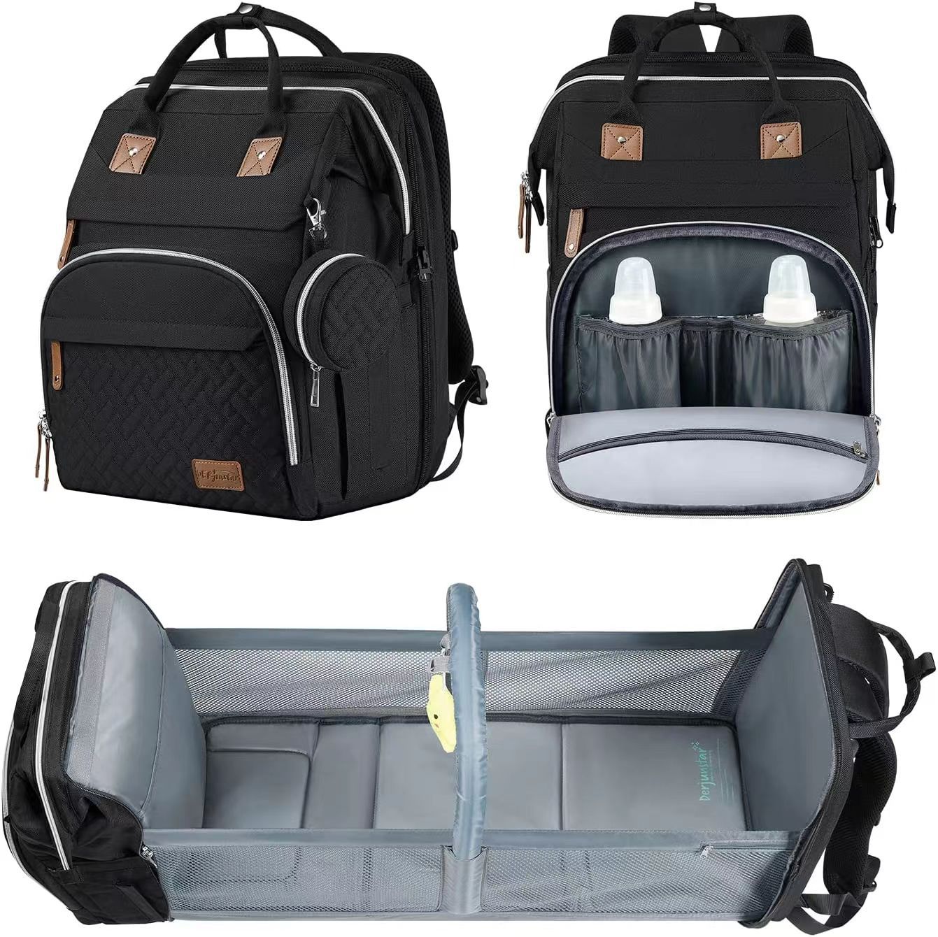 2in1 Baby Rucksack mit integriertem Wickelbett